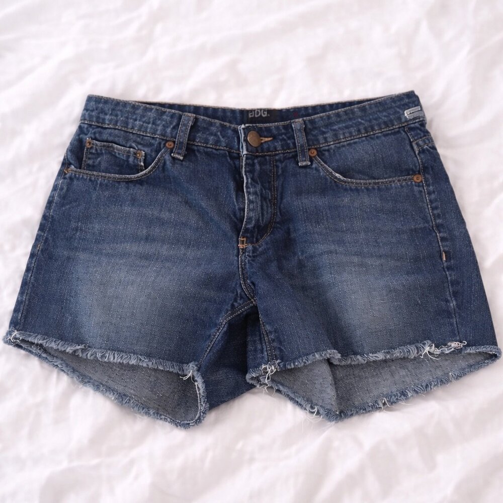 BDG Dark Blue Jean Shorts, Size 28